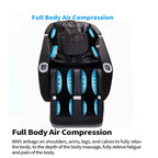 Space Saver Design Zero Gravity Multifunction Massage Chair with SL Type Pulley Guide, Durable Leather, 2D Motor, Black PU