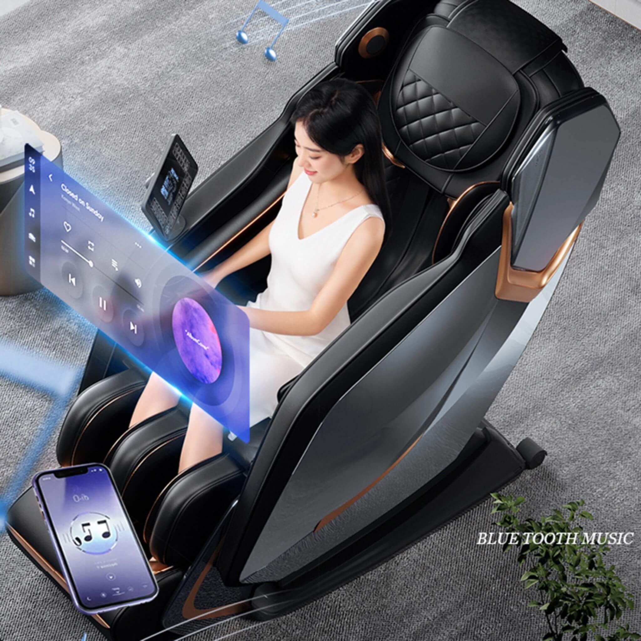 Airvana Nova Full-Body Zero Gravity Shiatsu Massage Chair With Heat And Voice Control (SAK49206)