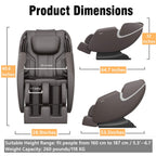 Bosscare Full-Body Zero-Gravity Leather Massage Chair With Zero Gravity And Bluetooth [GR8012] (SAK12074)