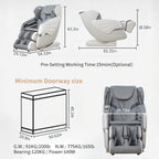 Bosscare Premium Full Body Zero Gravity Massage Chair With Ai Voice And App Control, Gray (SAK35970)
