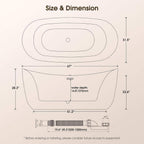 Nuvia Verano Freestanding Whirlpool Air Bubble LED Massage Bathtub (SAK47639)