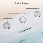 Nuvia Verano Freestanding Whirlpool Air Bubble LED Massage Bathtub (SAK47639)