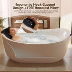 Nuvia Verano Freestanding Whirlpool Air Bubble LED Massage Bathtub (SAK47639)