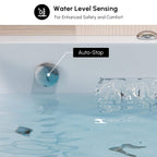 Nuvia Novara 71-Inch Luxury 2-Person Jetted Whirlpool Tub With Massage And Thermostat Control (SAK24590)