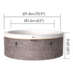 MSpa Cocoon Verto Series Six-Person Inflatable Round Hot Tub With Hydro Massage [F-CO066WE] (SAK50928)