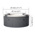 MSpa Denver Frame Series Six-Person Inflatable Round Hot Tub With Hydro Massage [F-DO066W] (SAK87043)