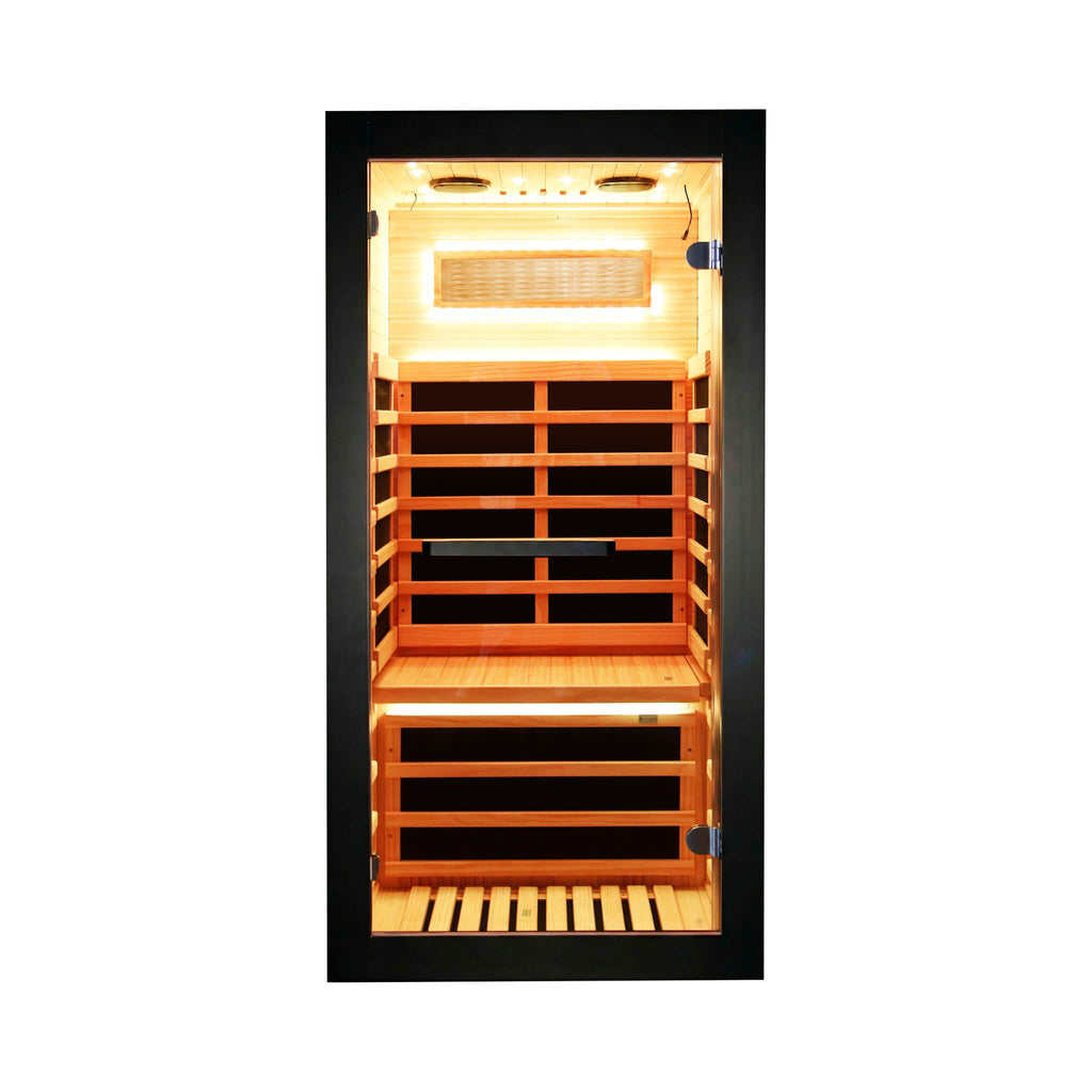 Thermora Solara Single-Person Chilean Pine Infrared Sauna Cabin (SAK57926)